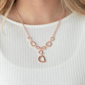 Paparazzi Jewelry Accessories - So Mod - Rose Gold  Necklace - Vintage